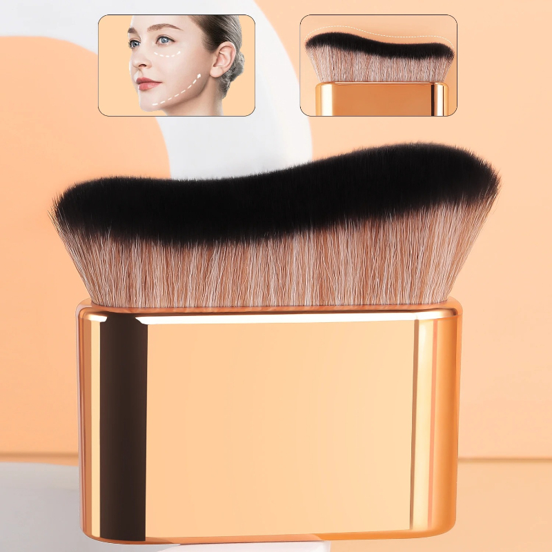 Beauty Home Makeup - 1Pc Hand-held MakeupBrush, FoundationBrush, CurvedBrush, Soft