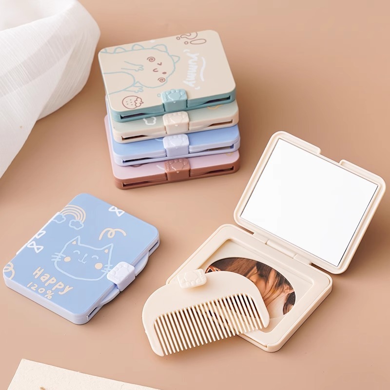 Your Beauty Makeup - Portable Mirror, Comb, 2-in-1 Square Folding