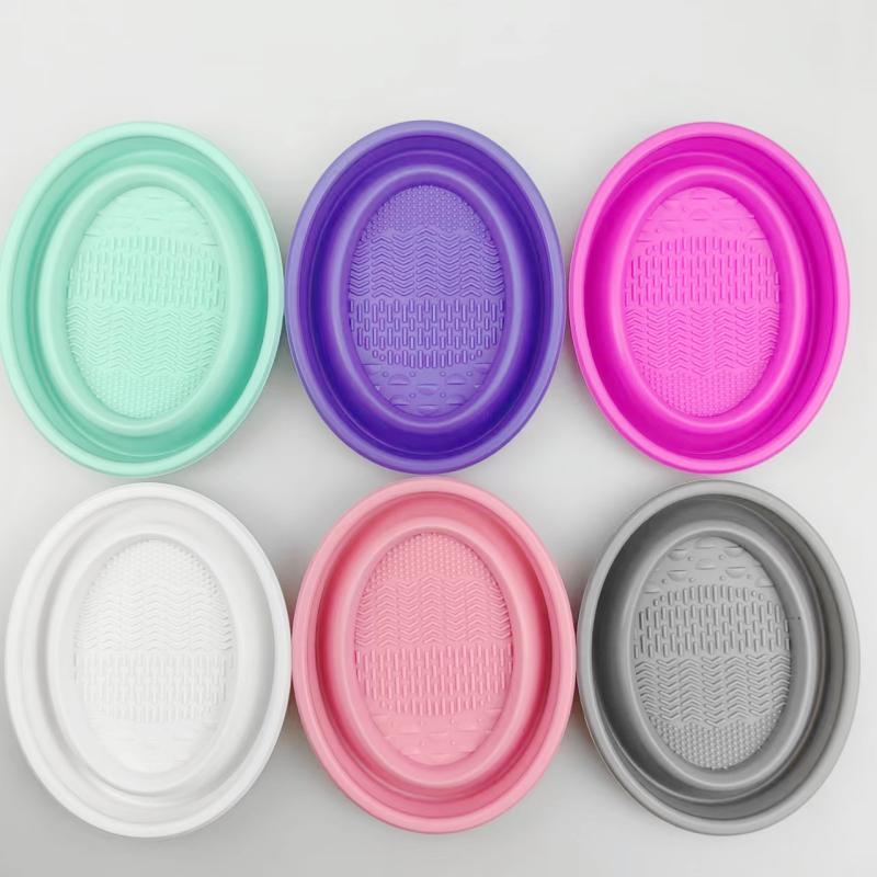 Beauty Home Makeup - Folding Powder Puff Cleaning Bowl Eyeshadow