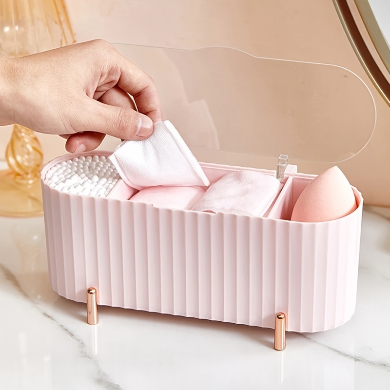 Your Beauty Makeup - 1/2pcs 3 Compartments Cotton Swab Storage
