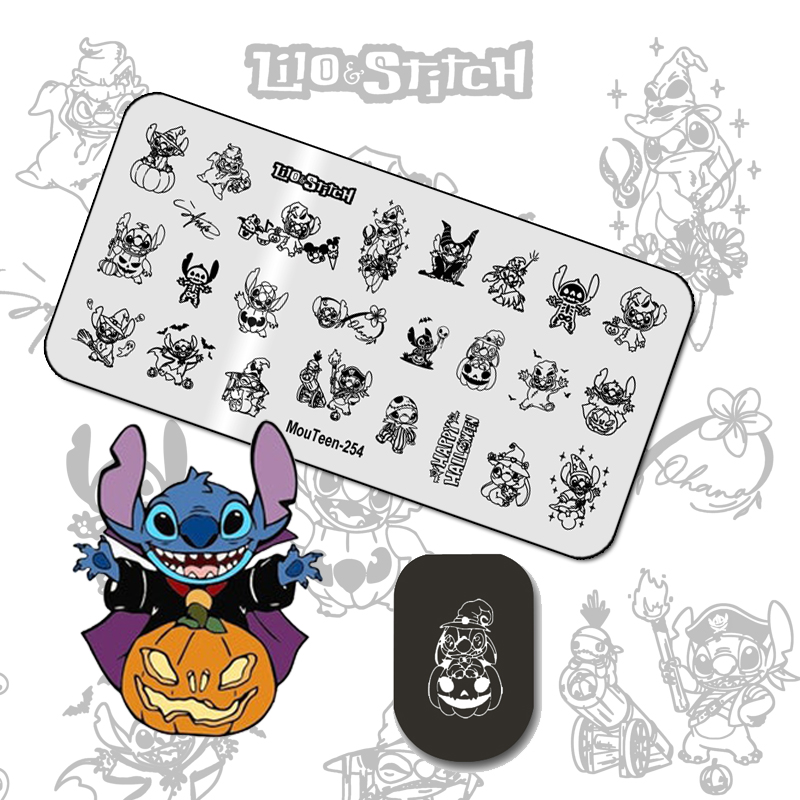 Nail Art Stamping Kit - MouTeen-254 Big Size Halloween Disney Lilo