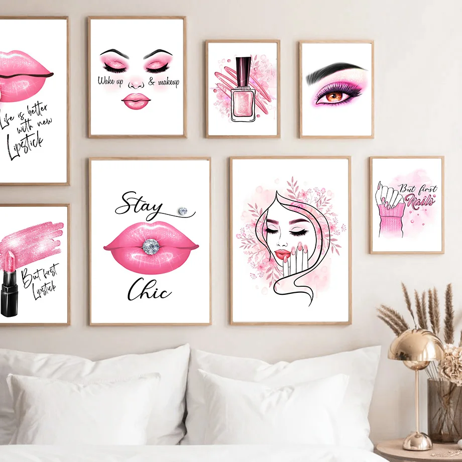 J Beauty Makeup - (No frame)Trendy Makeup Nail Polish Lipstick