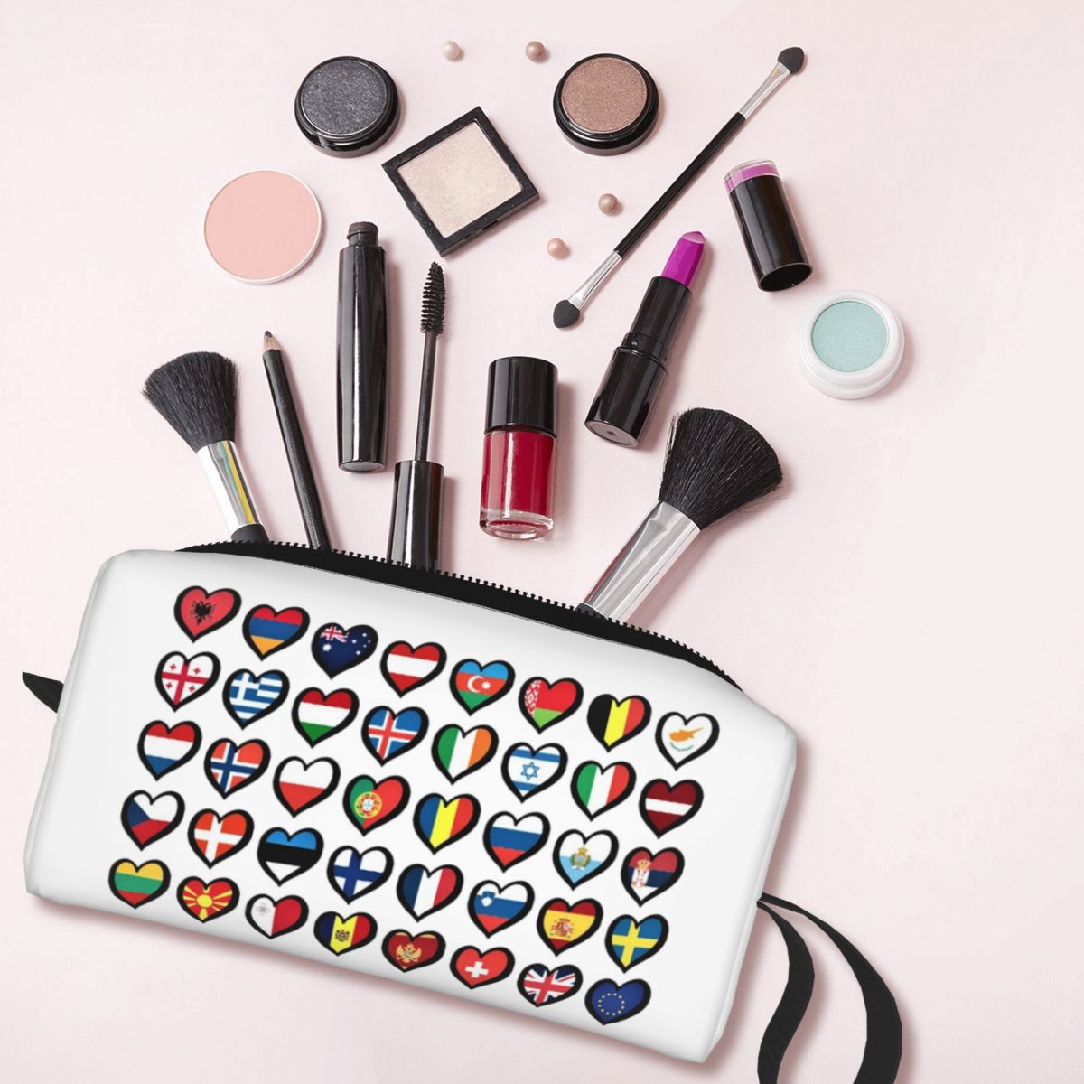 Beauty Makeup Songs - Eurovision Song Contest Flags Hearts ESC
