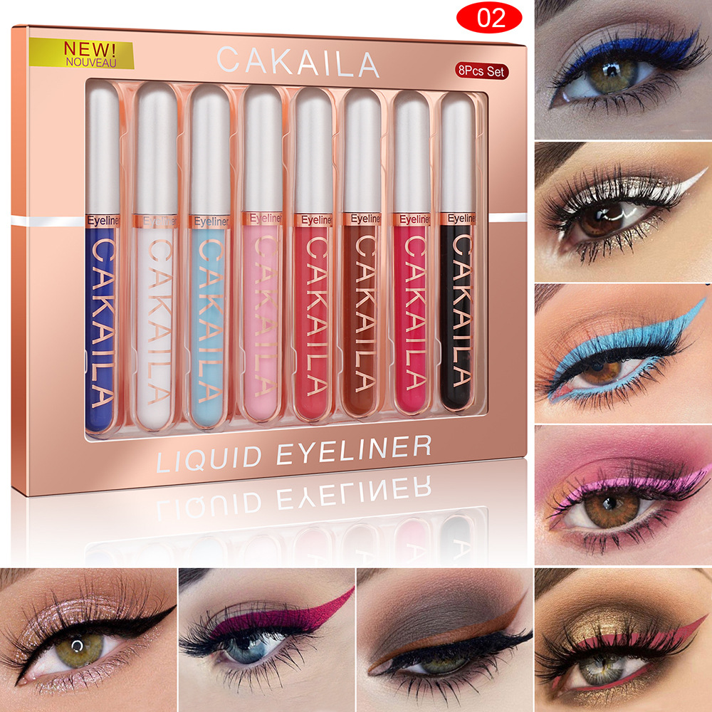 8-Color Set Waterproof Eyeline - đánh giá và giá Beauty Makeup Eyeshadow