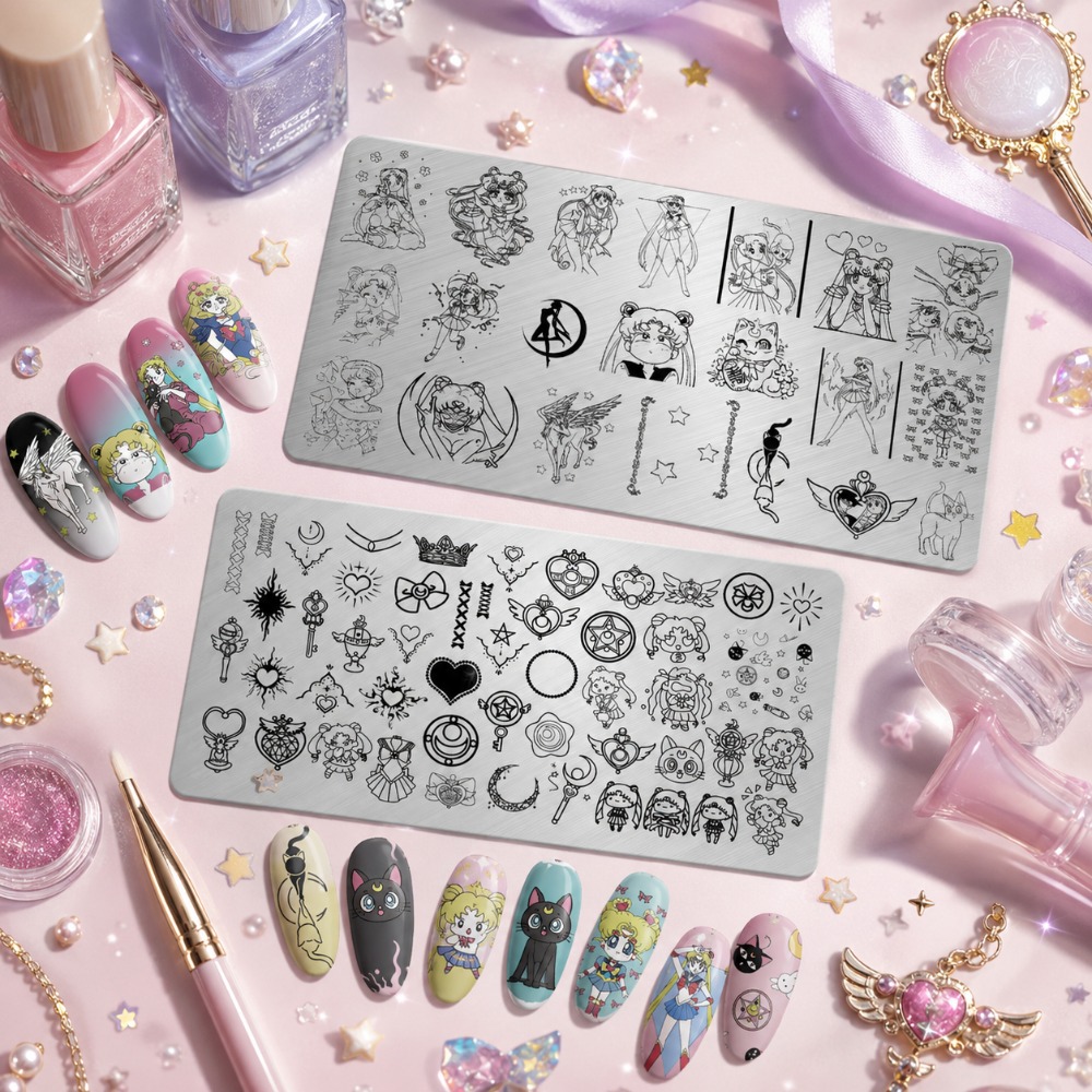 Sailor Moon Anime Nail Stampin - đánh giá và giá Nail Art Stamping Kit