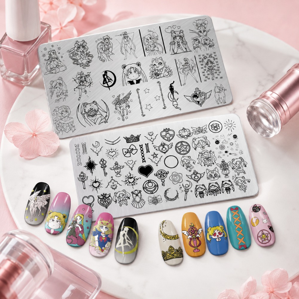 Sailor Moon Anime Nail Stampin - đánh giá và giá Nail Art Stamping Kit