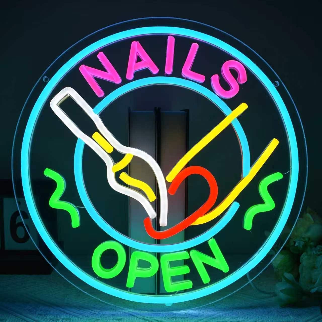 Nails Open Neon Sign USB Dimma - đánh giá và giá Beauty Makeup Studio