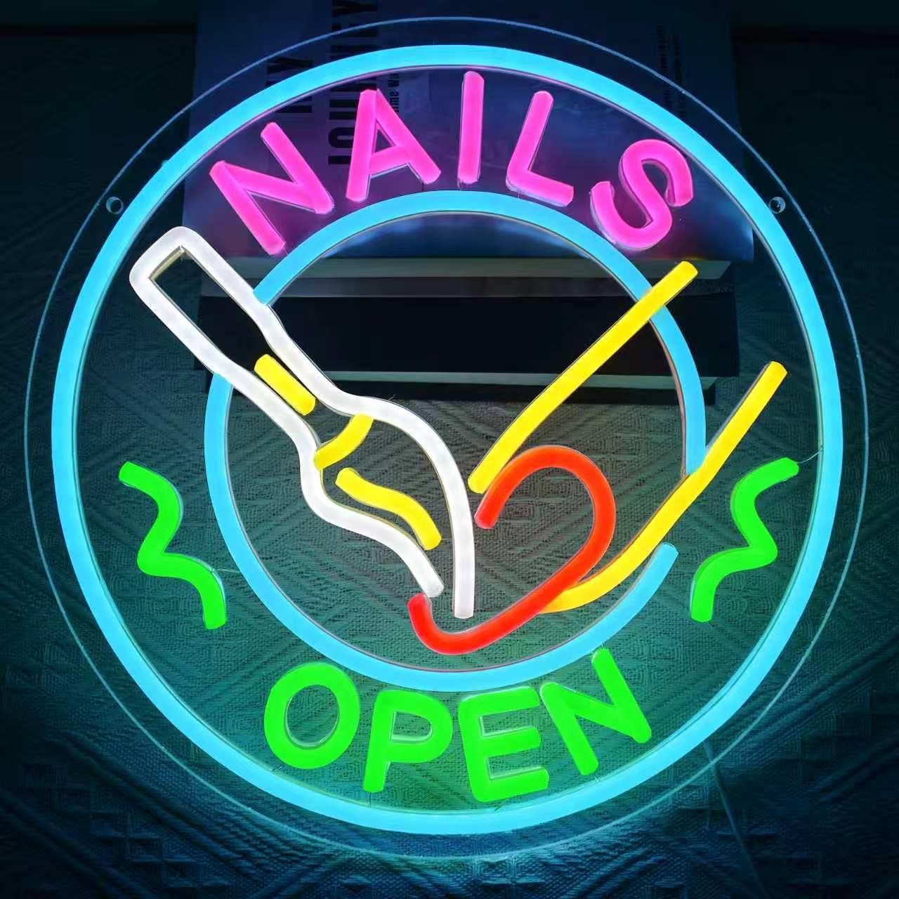 Nails Open Neon Sign USB Dimma - đánh giá và giá Beauty Makeup Studio