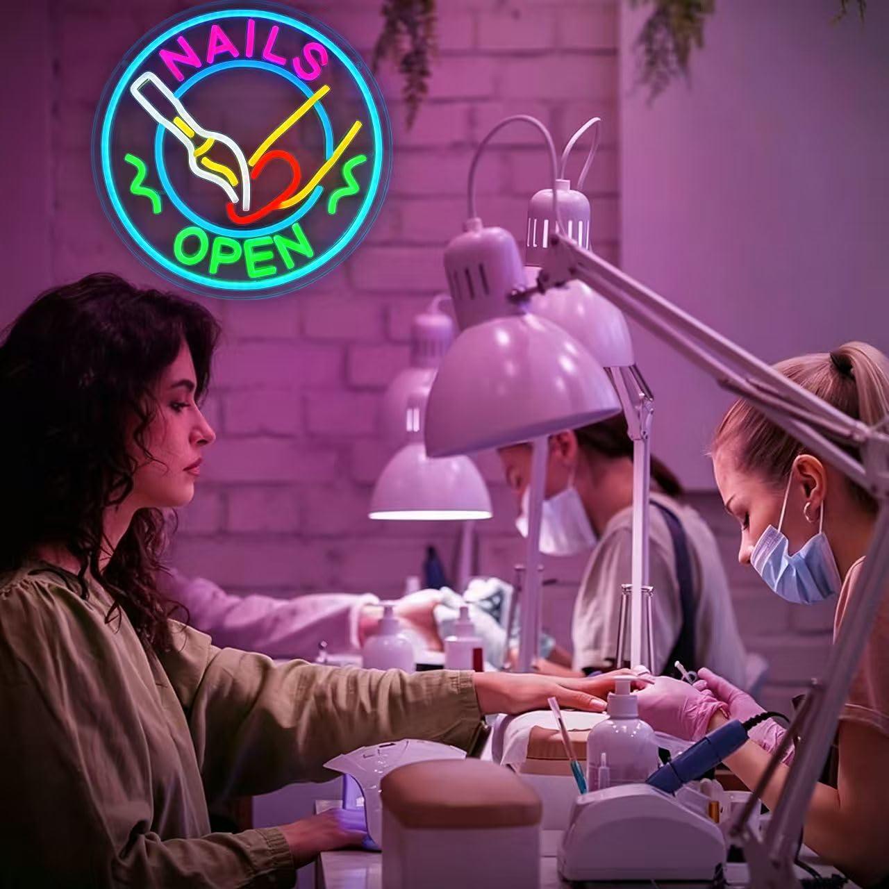 Nails Open Neon Sign USB Dimma - đánh giá và giá Beauty Makeup Studio