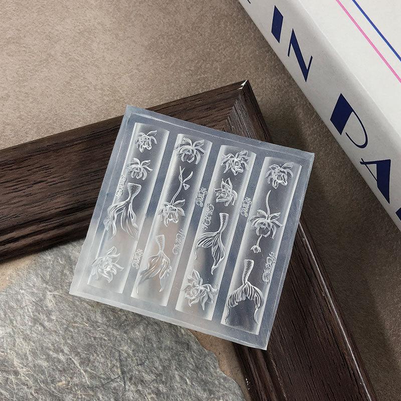 ✨ 3D Silicone Nail Mold Ocean  - đánh giá và giá Nail Art Stamping Kit
