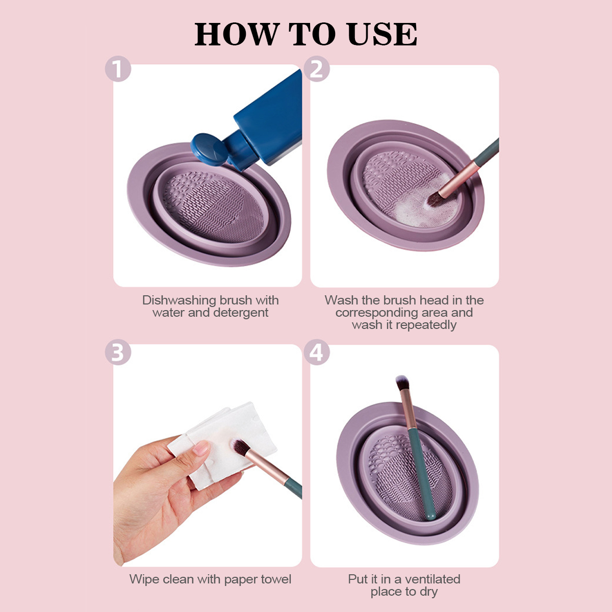 Silicone Makeup Brush Cleaning - đánh giá và giá Beauty Home Makeup