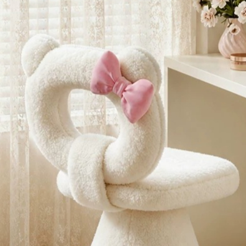 Bow Dressing Vanity Stool Pink - đánh giá và giá Beauty Makeup Girl