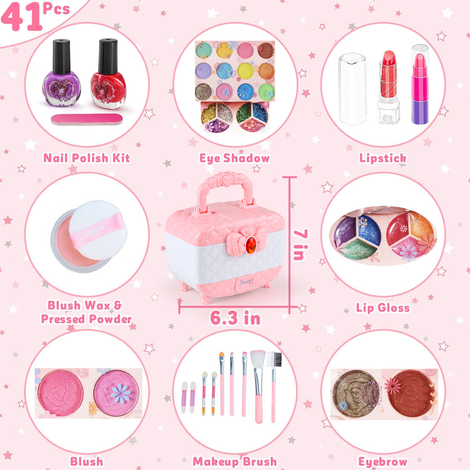 Kids Makeup Toy Kit for Girls, - đánh giá và giá Beauty Makeup Girl