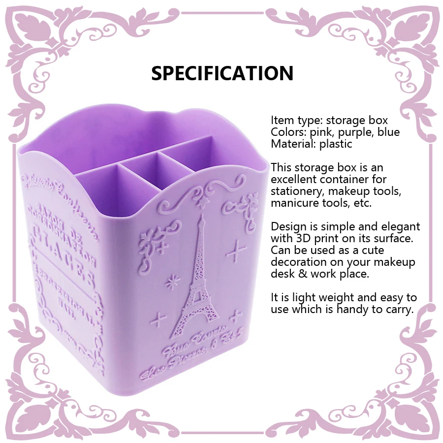 4-Compartment Nail Art Brush H - đánh giá và giá Beauty Home Makeup