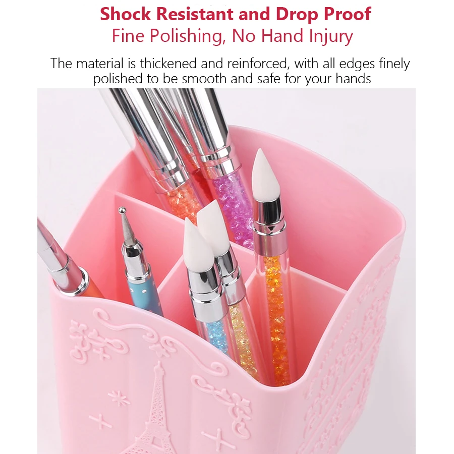 4-Compartment Nail Art Brush H - đánh giá và giá Beauty Home Makeup
