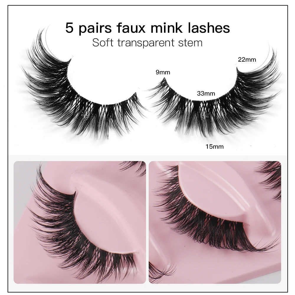 Cat Eye 5 Pairs 3D Natural Fal - đánh giá và giá Your Beauty Makeup