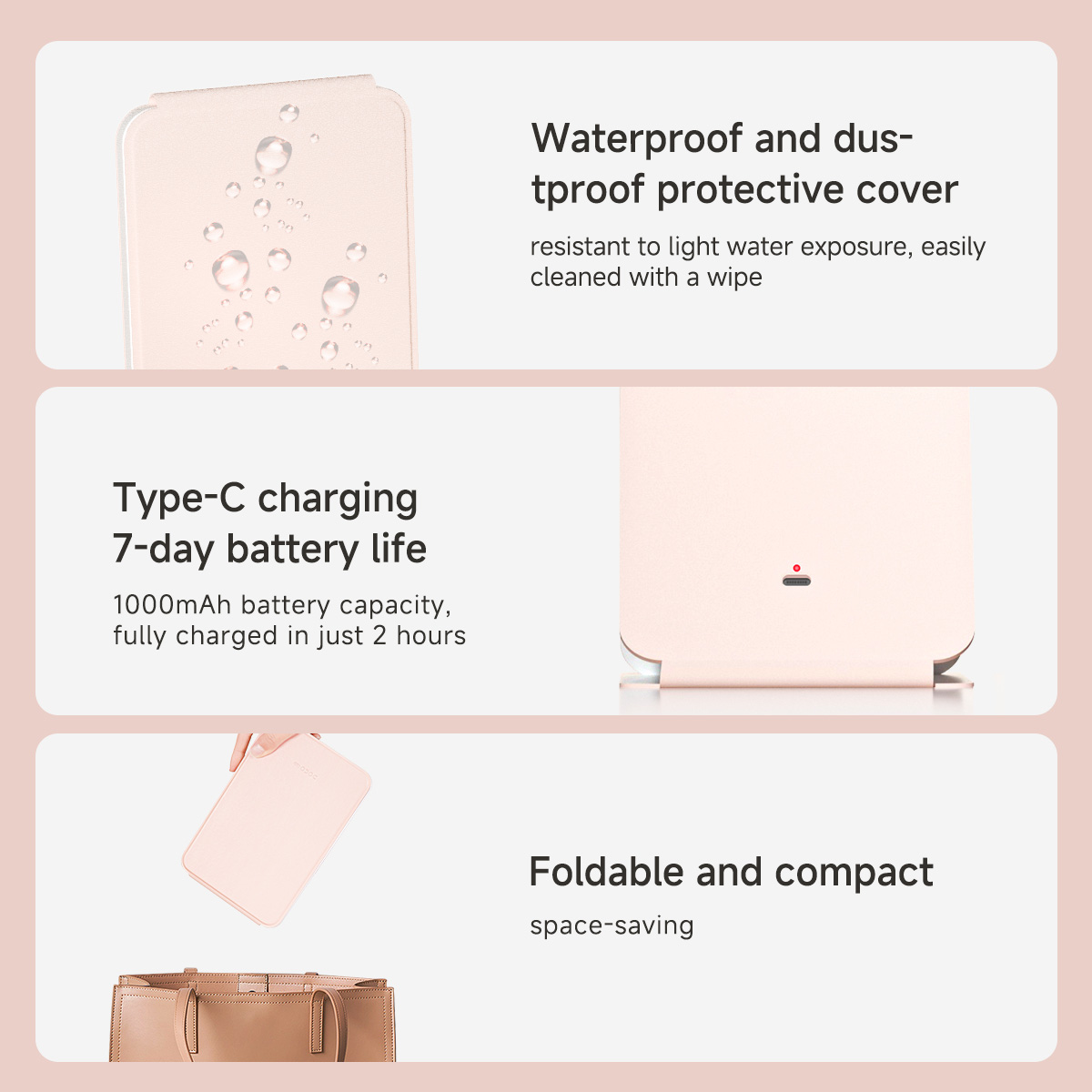 DOCO Makeup Mirror Foldable Po - đánh giá và giá Beauty Lab Makeup