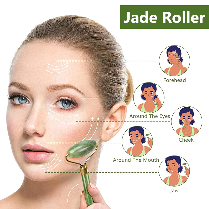 Natural Jade Roller Face Gua S - đánh giá và giá Face Massager