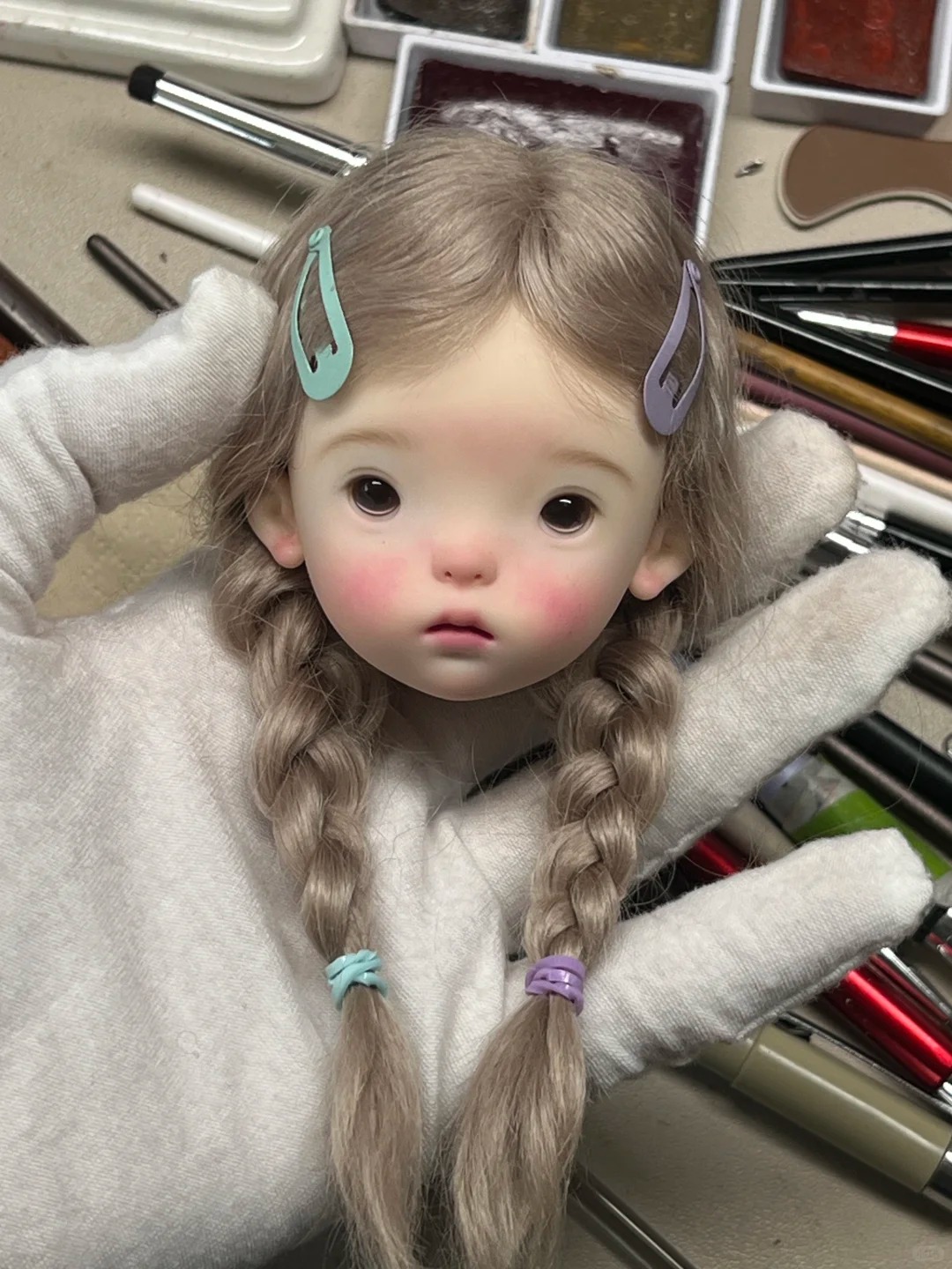SD BJD Doll 1/6 Landoudou Head - đánh giá và giá Beauty Makeup Girl