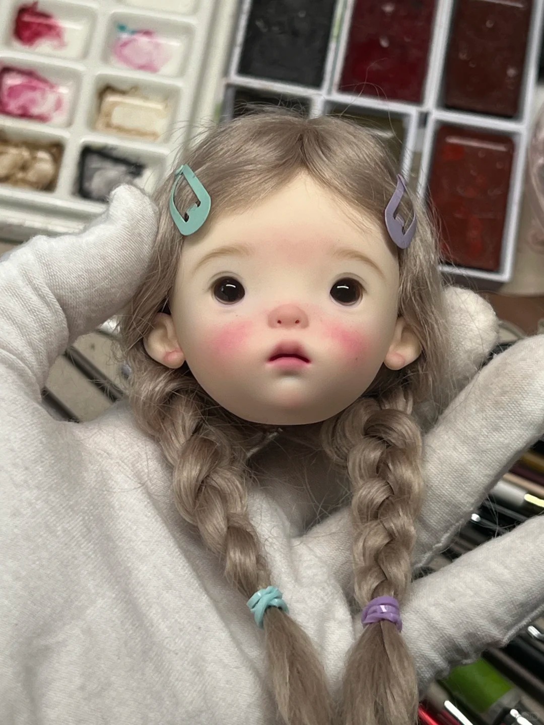 SD BJD Doll 1/6 Landoudou Head - đánh giá và giá Beauty Makeup Girl