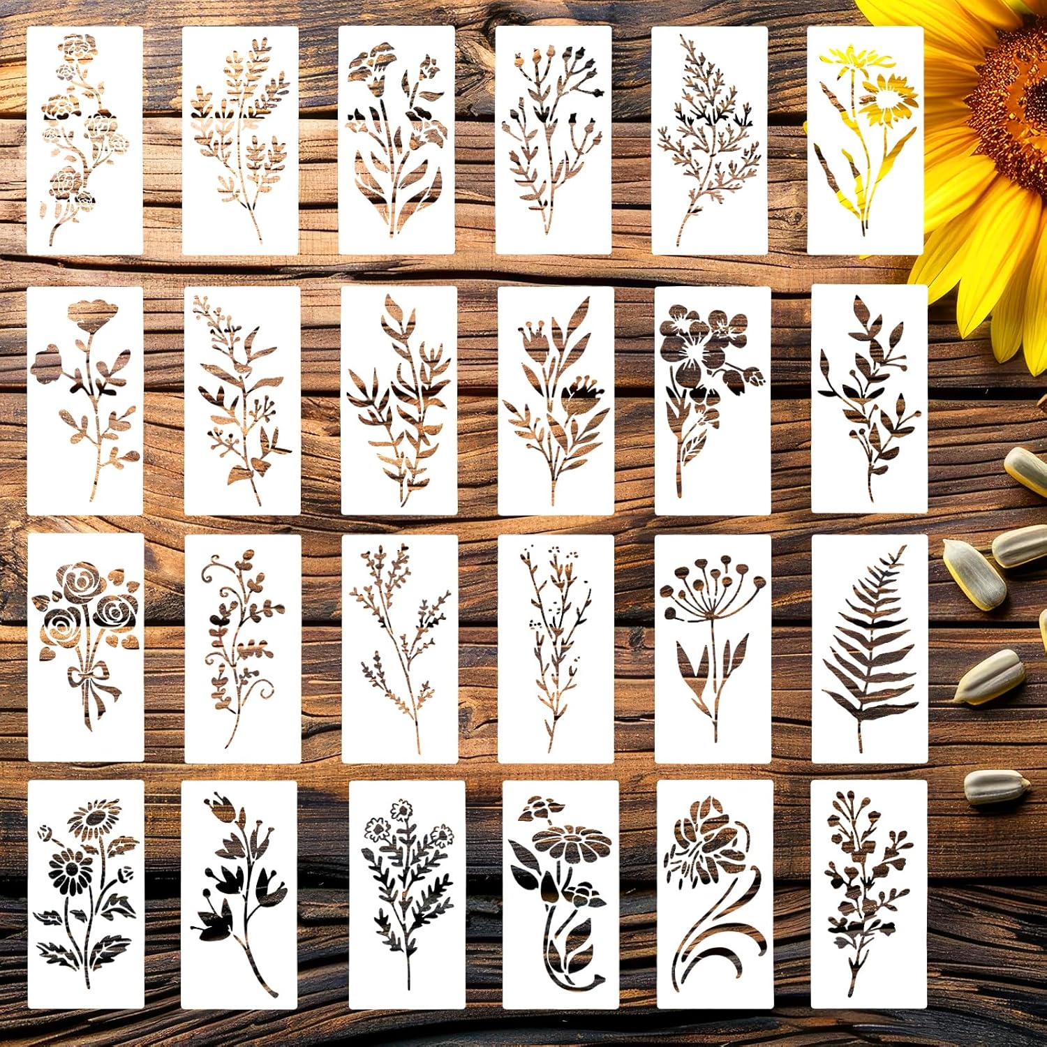 24pcs/Set Wildflower Stencils  - đánh giá và giá Beauty Makeup Kit For Kids