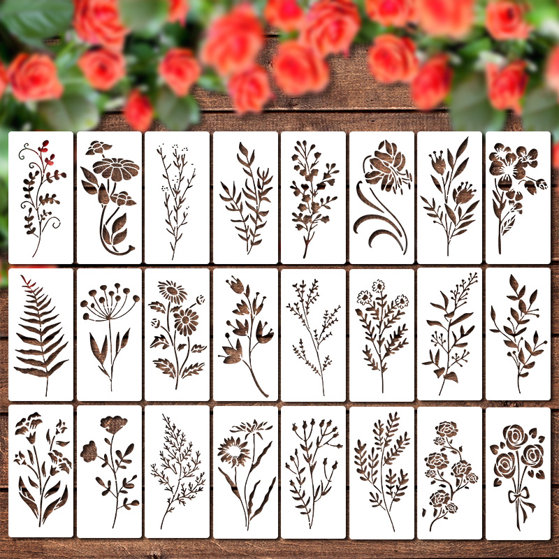24pcs/Set Wildflower Stencils  - đánh giá và giá Beauty Makeup Kit For Kids