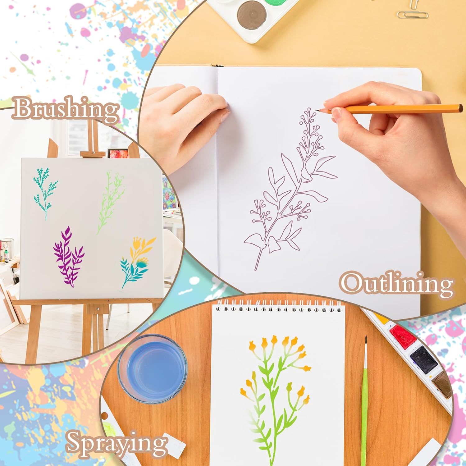 24pcs/Set Wildflower Stencils  - đánh giá và giá Beauty Makeup Kit For Kids