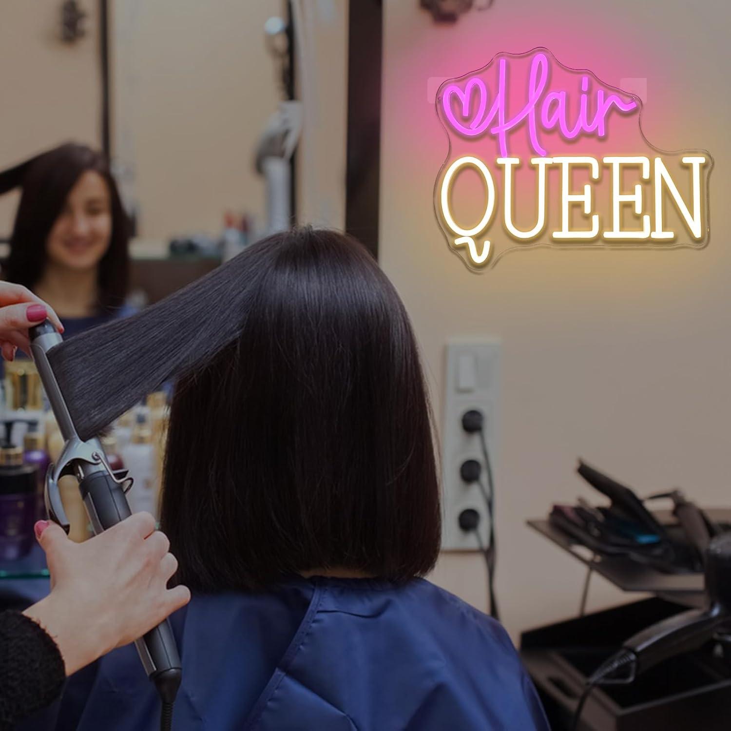 Hair Queen Neon Sign Dimmable  - đánh giá và giá Beauty Makeup Studio