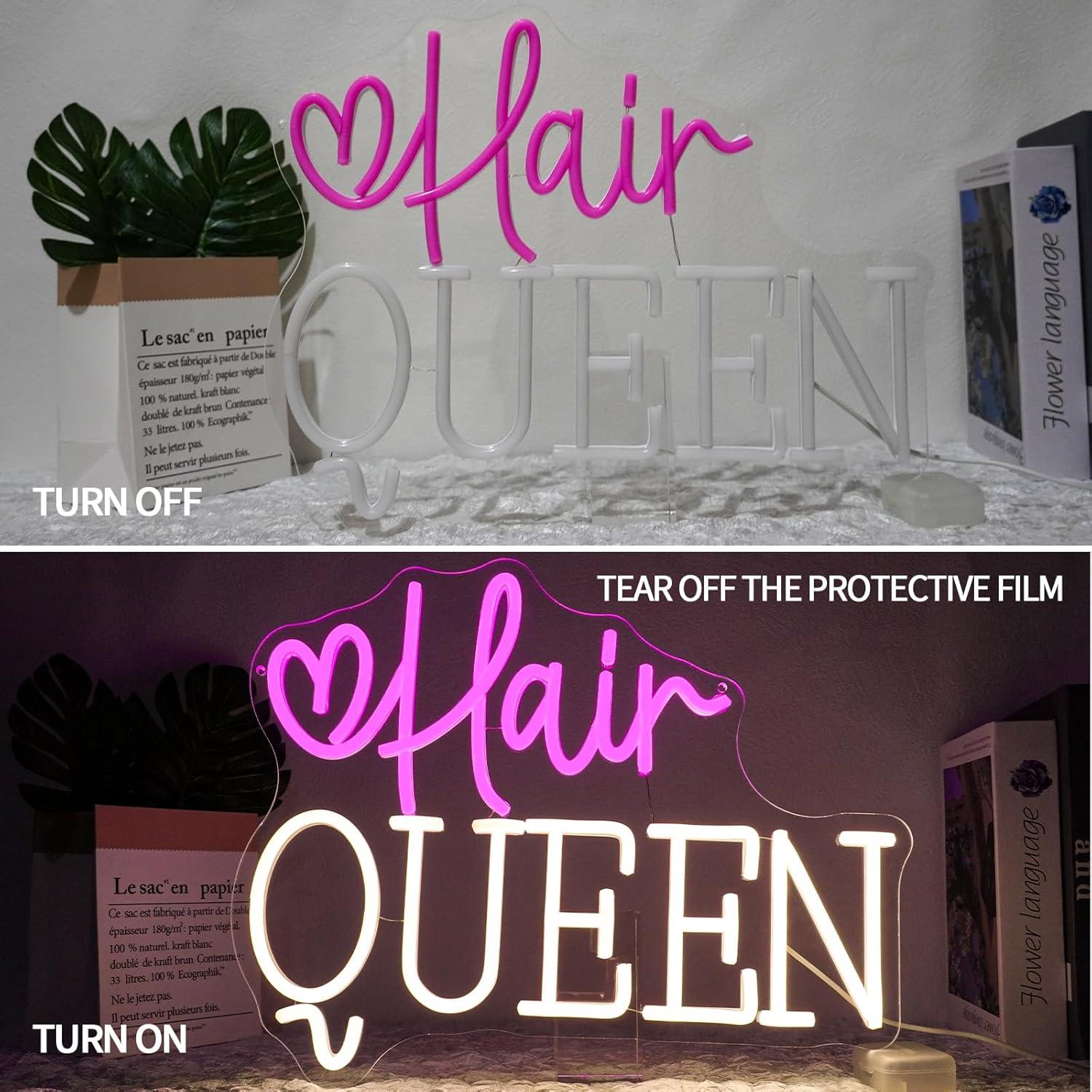 Hair Queen Neon Sign Dimmable  - đánh giá và giá Beauty Makeup Studio
