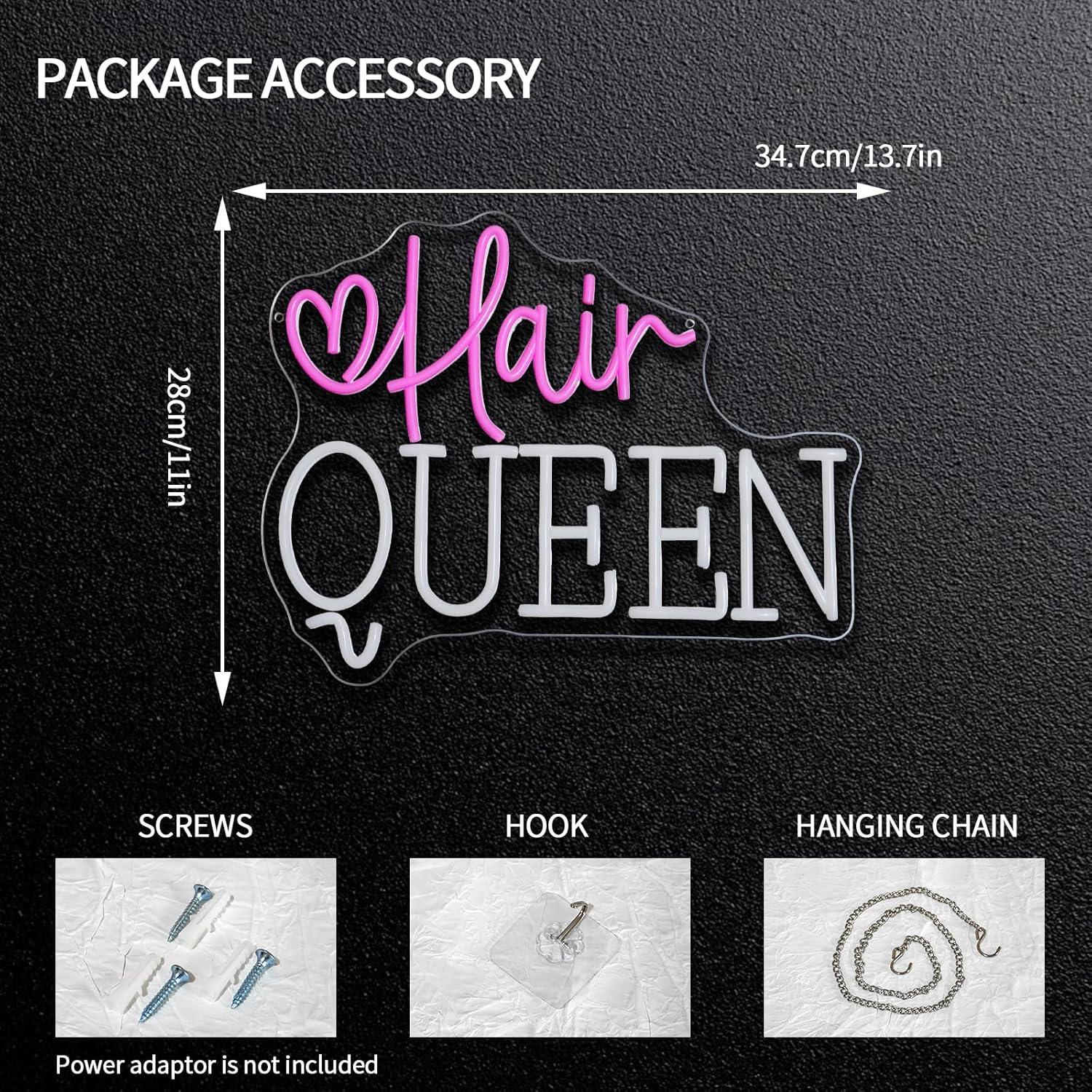 Hair Queen Neon Sign Dimmable  - đánh giá và giá Beauty Makeup Studio