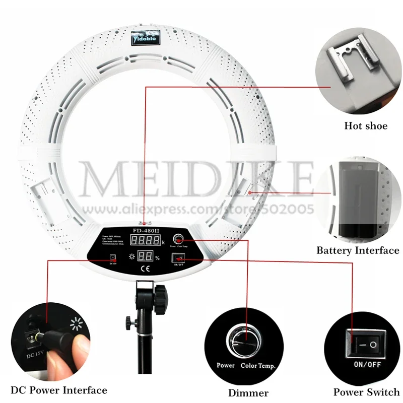 Yidoblo 96W Ring Light FD-480  - đánh giá và giá Beauty Makeup Studio