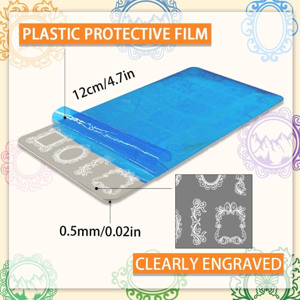 3pcs Vintage Picture Frame Nai - đánh giá và giá Nail Art Stamping Kit
