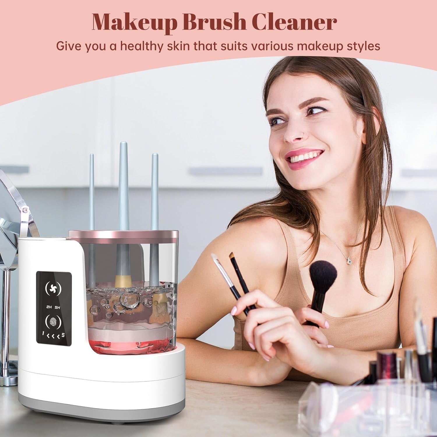 Automatic Rotating Makeup Brus - đánh giá và giá Beauty Home Makeup