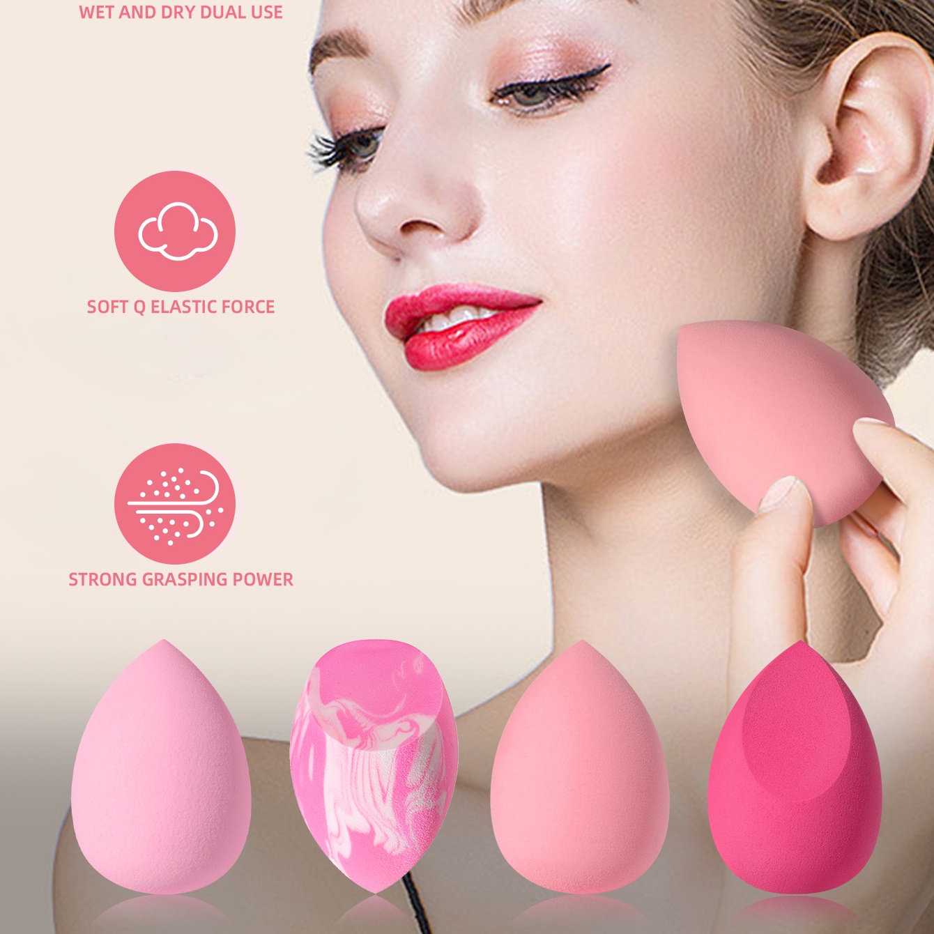 16PCS Pink Makeup Sponge & Pow - đánh giá và giá Beauty Makeup Tools Use