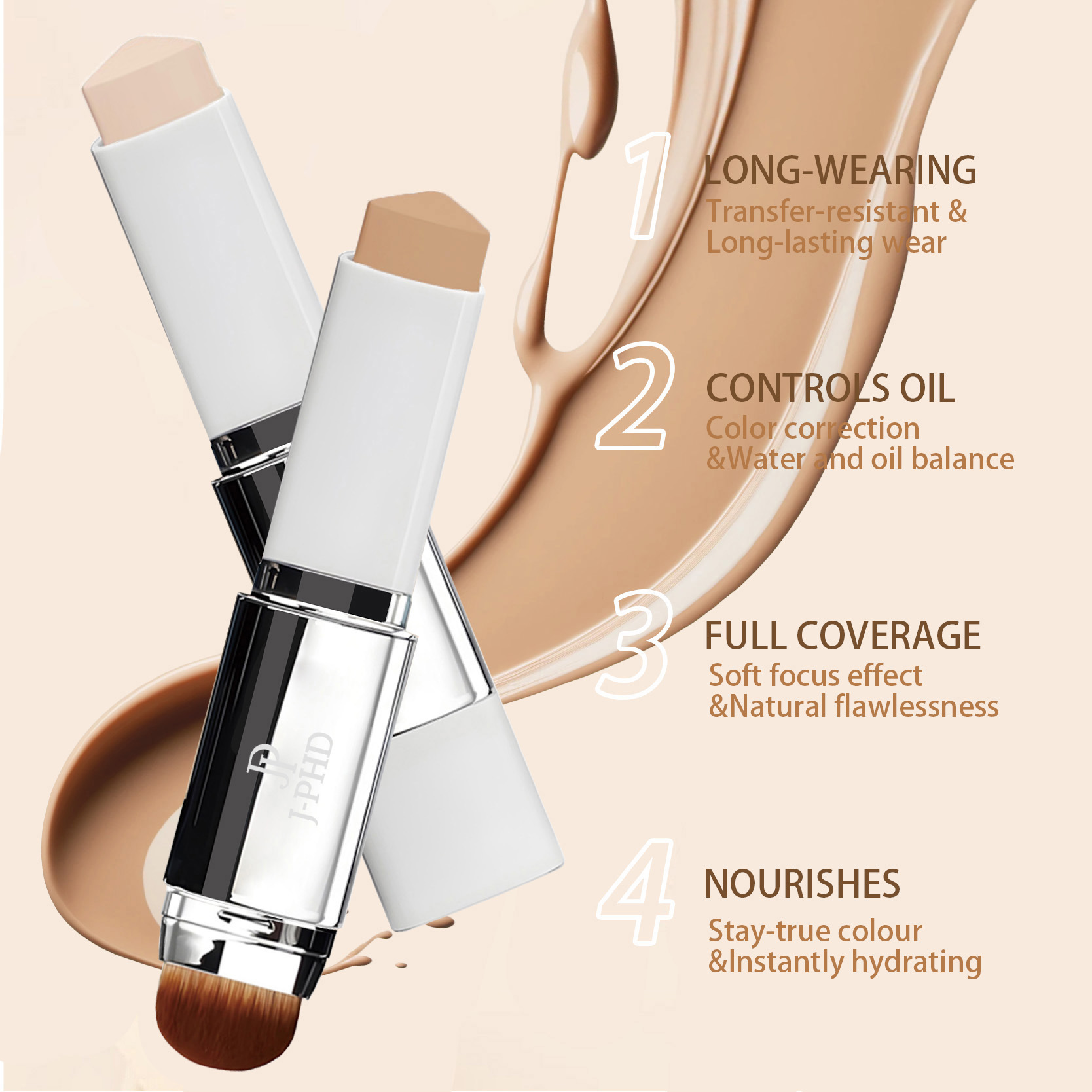 Two-in-one Brush Head Foundati - đánh giá và giá J Beauty Makeup