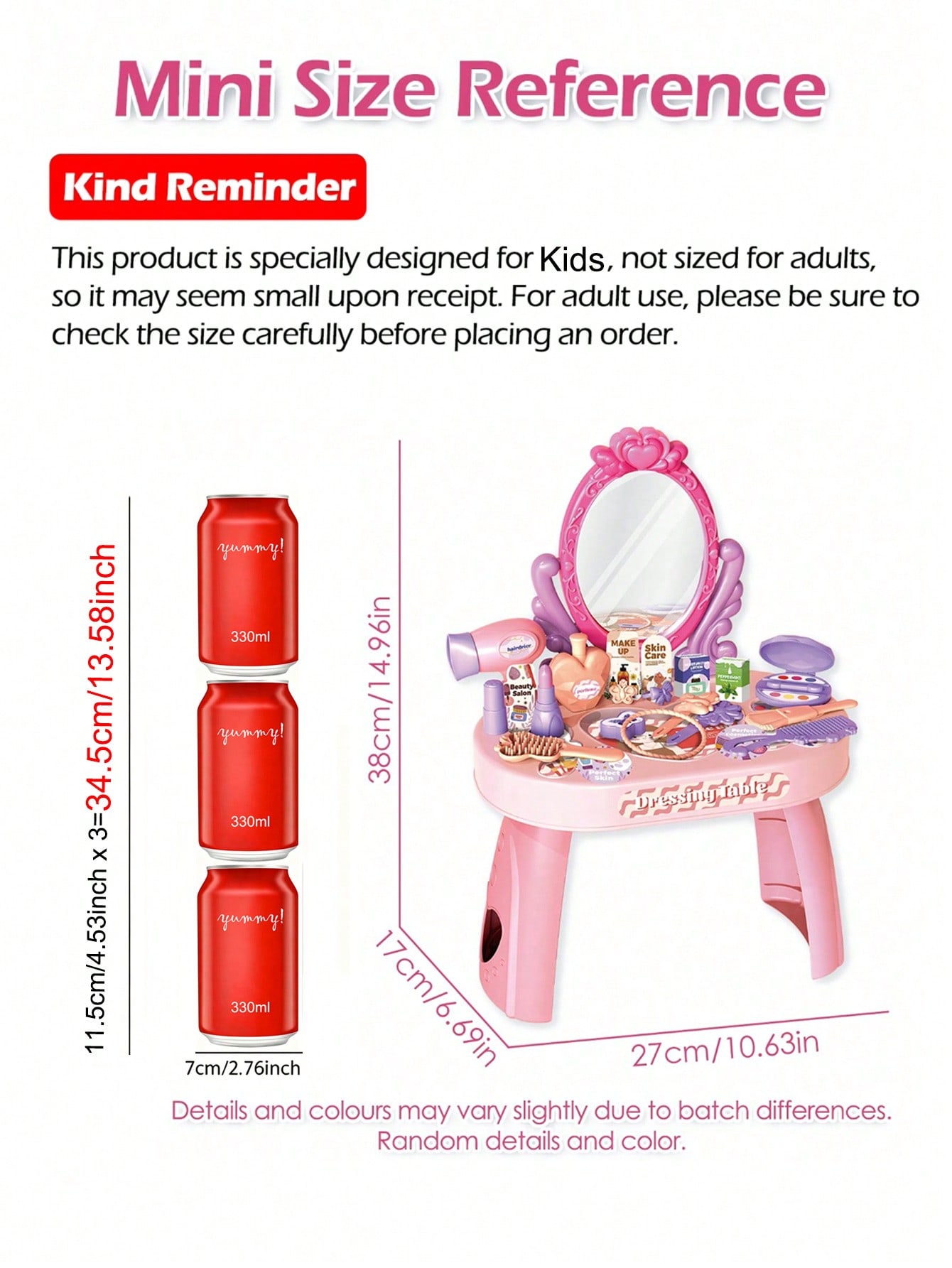 Kids Princess Vanity Dressing  - đánh giá và giá Beauty Makeup Kit For Kids