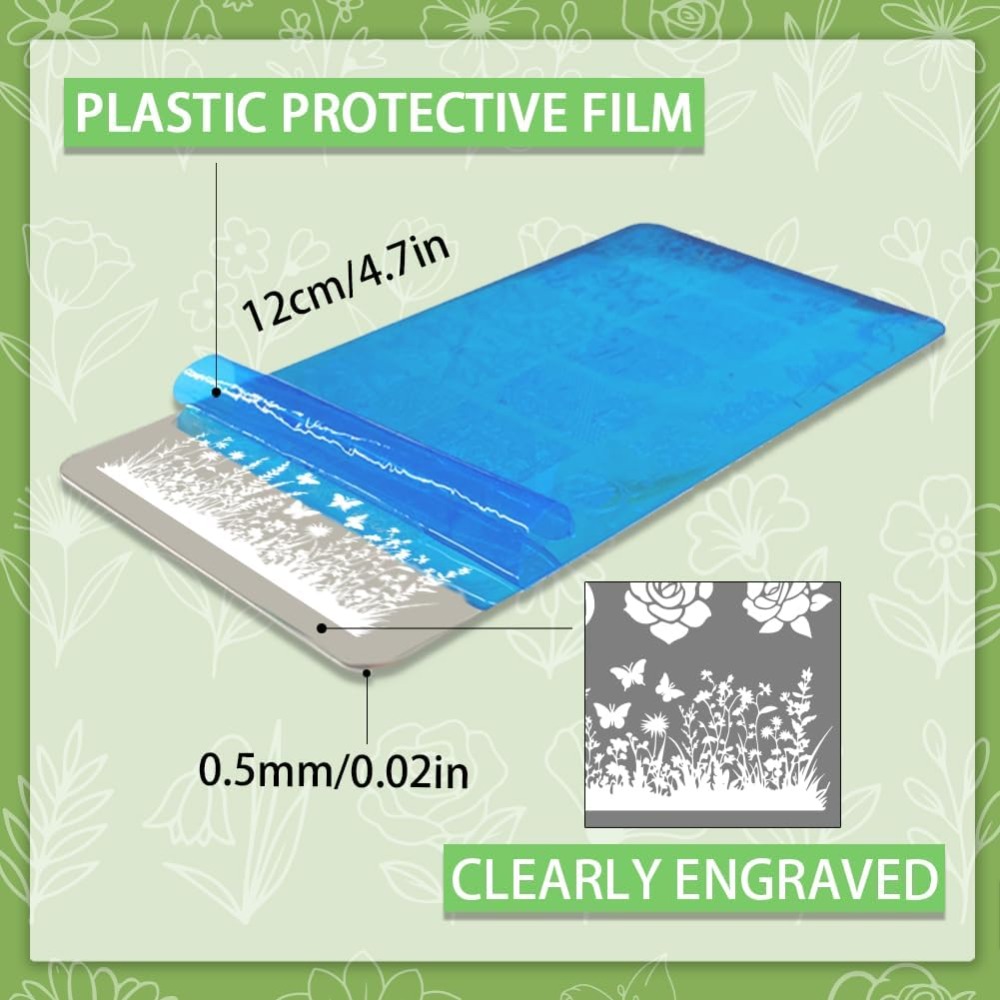 3pcs Flower Leaf Nail Stamping - đánh giá và giá Nail Art Stamping Kit