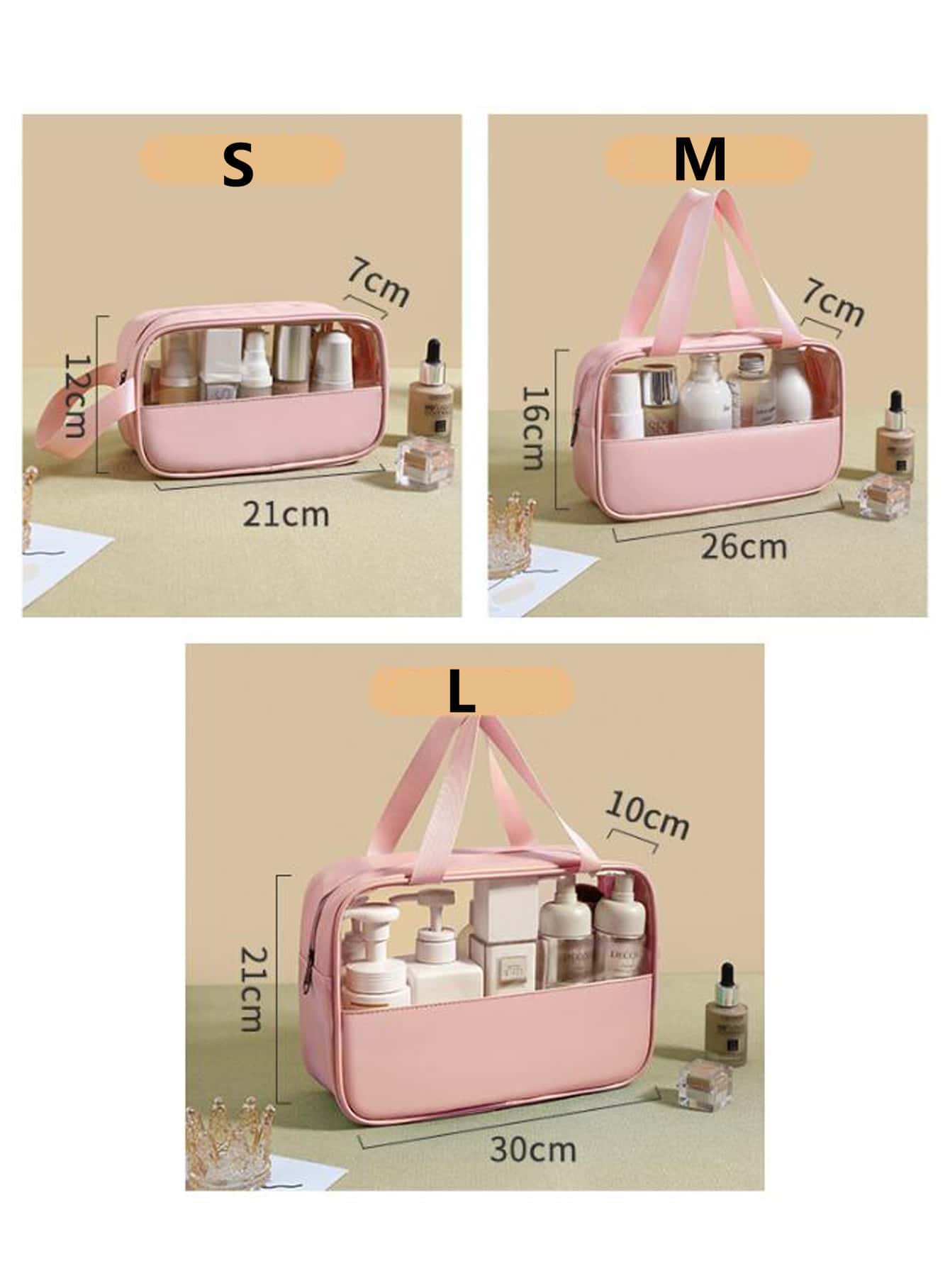 3Pcs/Set Cosmetic Bag  Organiz - đánh giá và giá Your Beauty Makeup