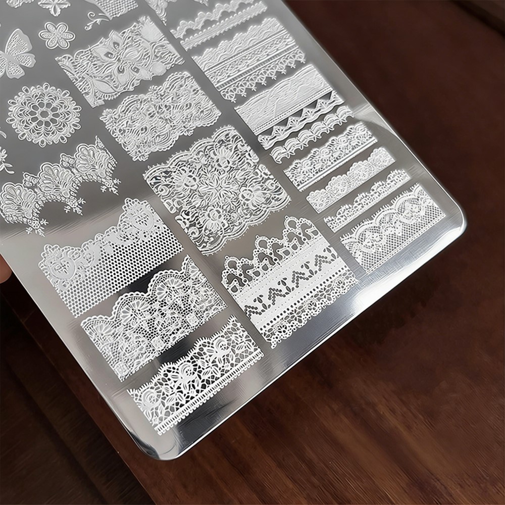 9*15cm 3D Lace Butterfly Nail  - đánh giá và giá Nail Art Stamping Kit