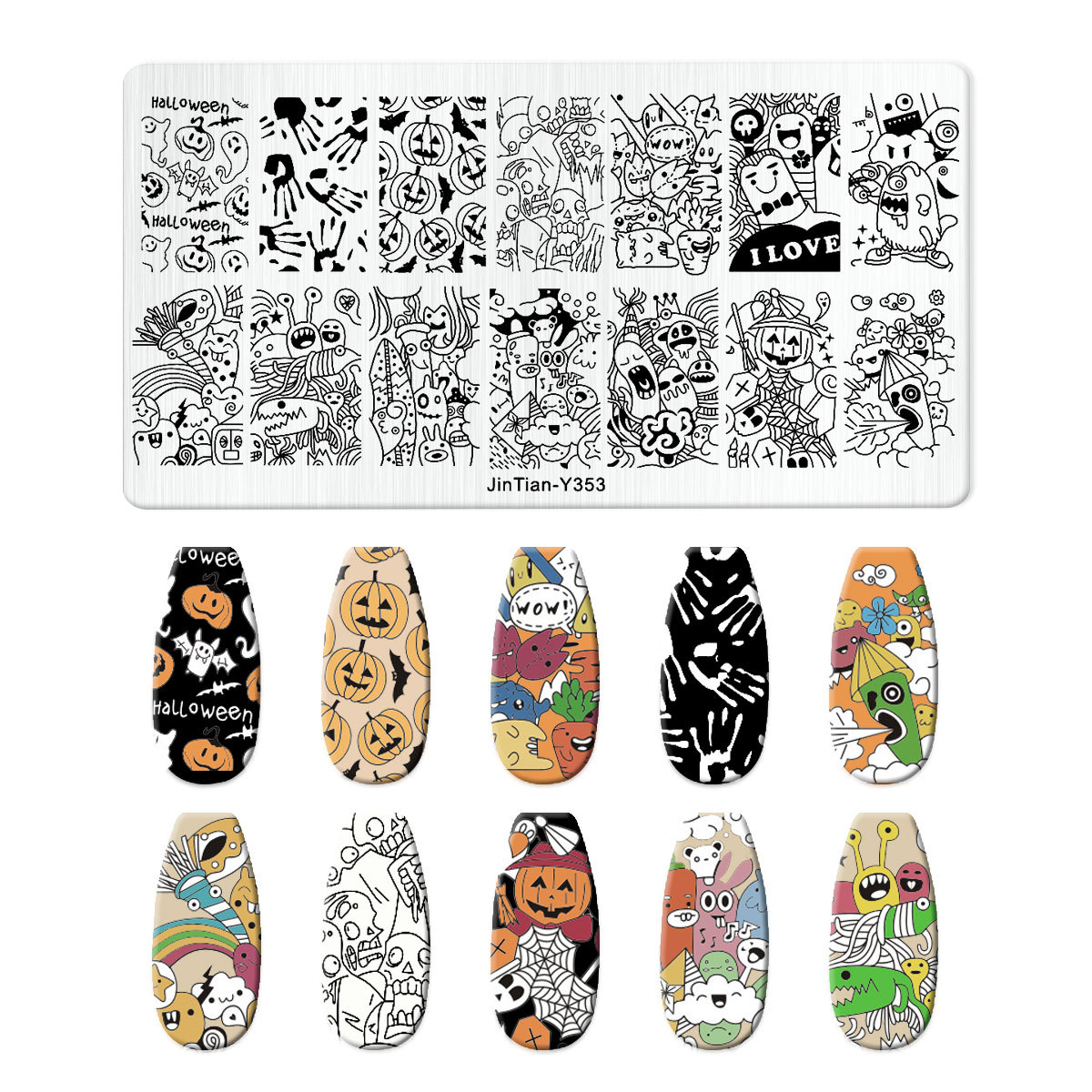Cartoon Halloween Nail Art Sta - đánh giá và giá Nail Art Stamping Kit