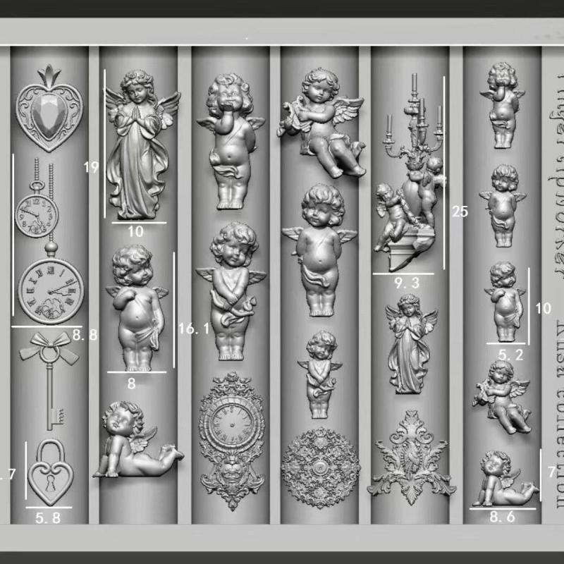 New Angel Clock 3D Silicone Na - đánh giá và giá Nail Art Stamping Kit