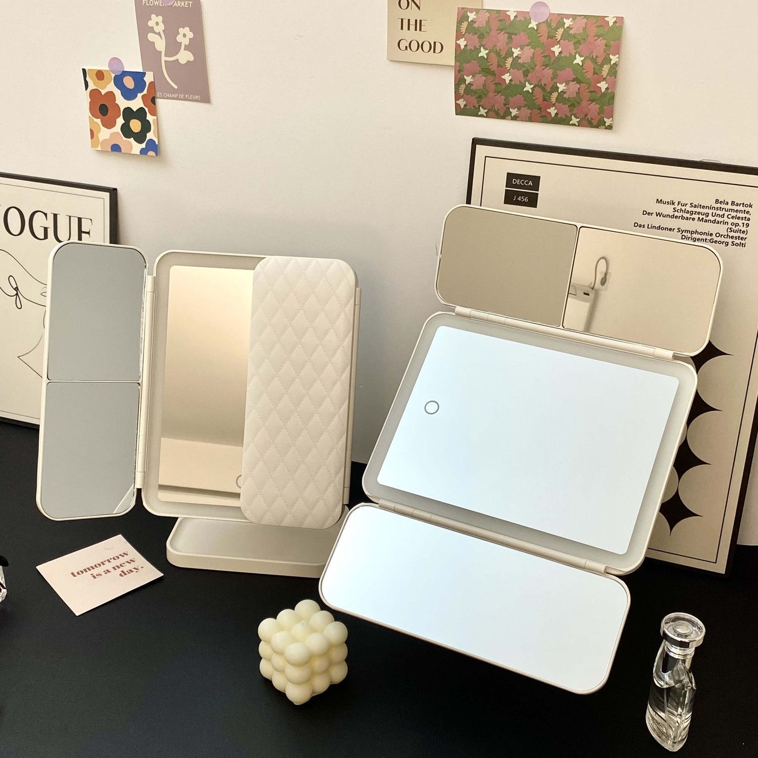 Trifold Makeup Mirror LED Ligh - đánh giá và giá Your Beauty Makeup